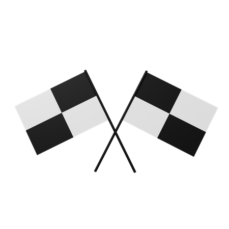 Bandera de carrera  3D Icon
