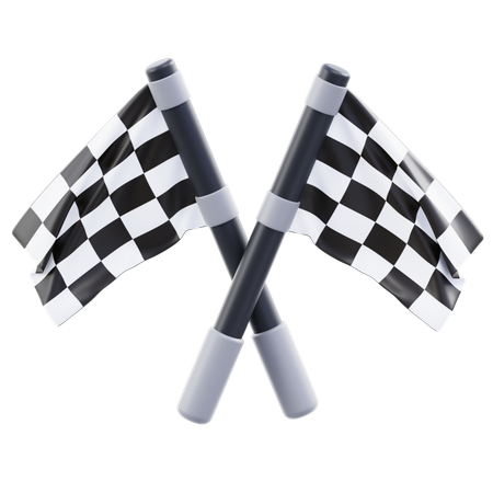 Bandera de carreras  3D Icon