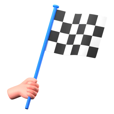 Bandera de carreras  3D Icon