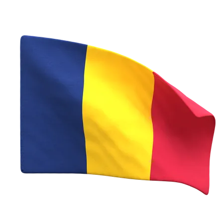Bandera de chad  3D Icon