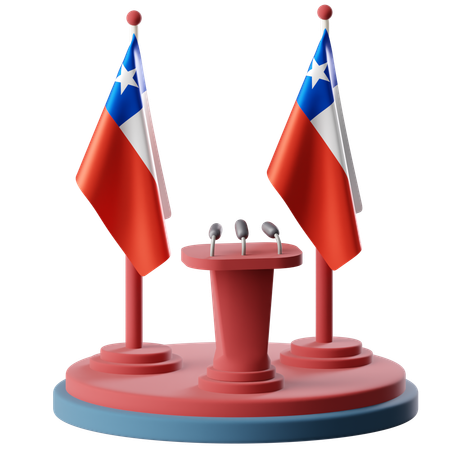 Bandera de chile  3D Icon