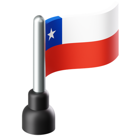 Bandera de chile  3D Icon