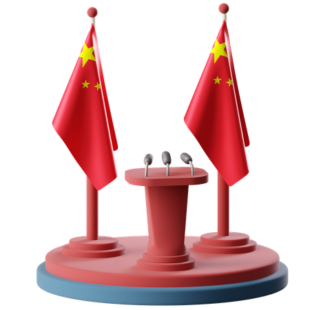 Bandera de china  3D Icon