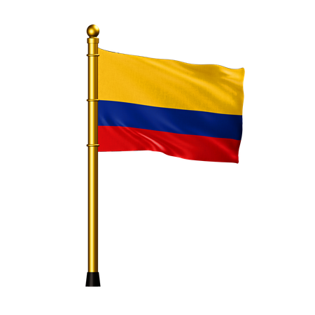 Bandera de colombia  3D Icon