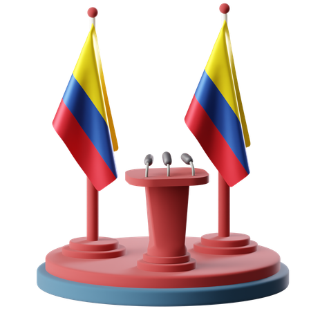 Bandera de colombia  3D Icon