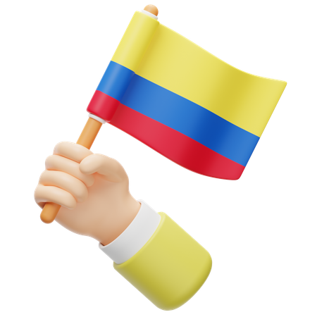 Bandera de colombia  3D Icon