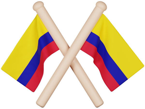 Bandera de colombia  3D Icon