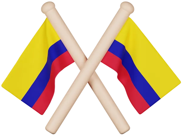 Bandera de colombia  3D Icon