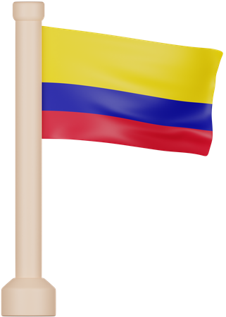 Bandera de colombia  3D Icon