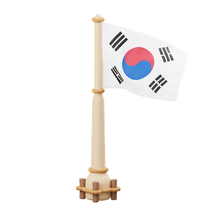 Bandera de corea  3D Icon