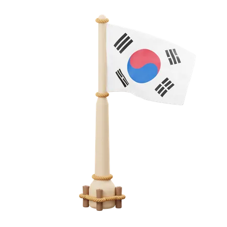 Bandera de corea  3D Icon