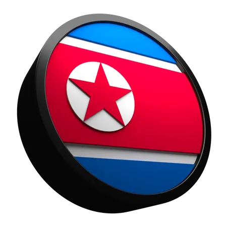 Bandera de corea del norte  3D Flag