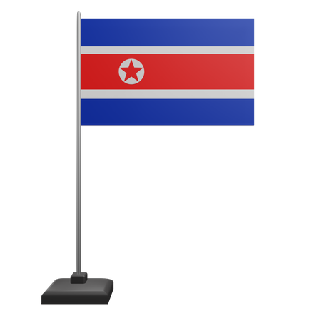 Bandera de corea del norte  3D Icon
