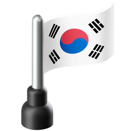 Bandera de corea del sur  3D Icon