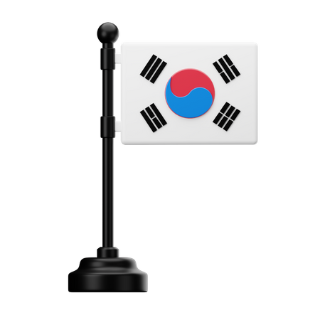 Bandera de corea del sur  3D Icon