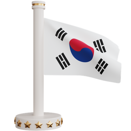 Bandera de corea del sur  3D Icon