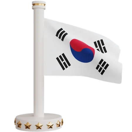 Bandera de corea del sur  3D Icon