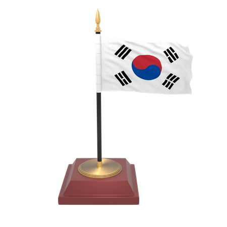 Bandera de corea del sur  3D Icon