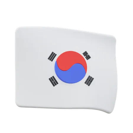 Bandera de corea del sur  3D Icon
