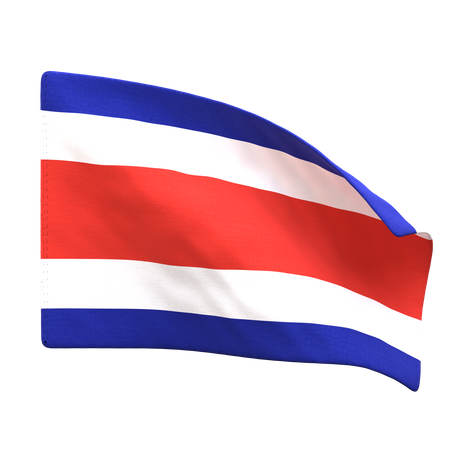 Bandera de costa rica  3D Icon