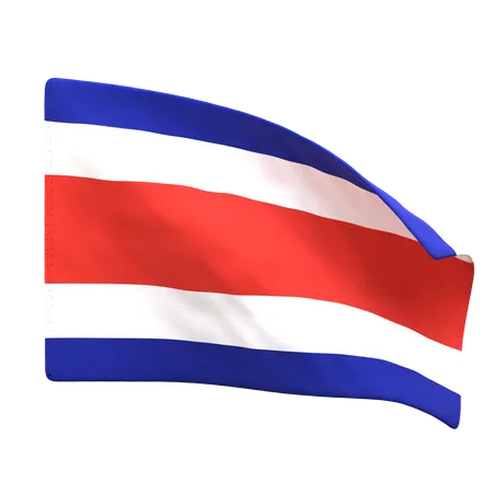 Bandera de costa rica  3D Icon