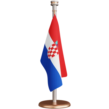 Bandera de croacia  3D Icon