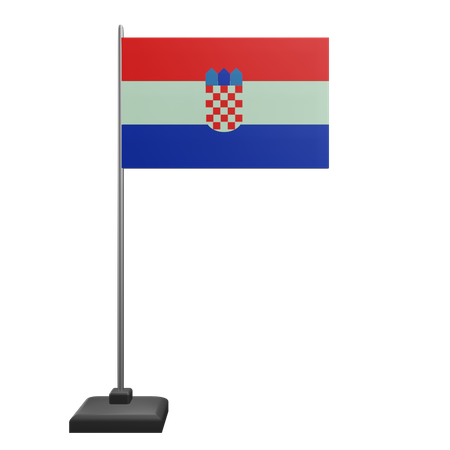 Bandera de croacia  3D Icon