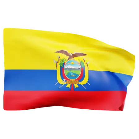 Bandera de ecuador  3D Icon