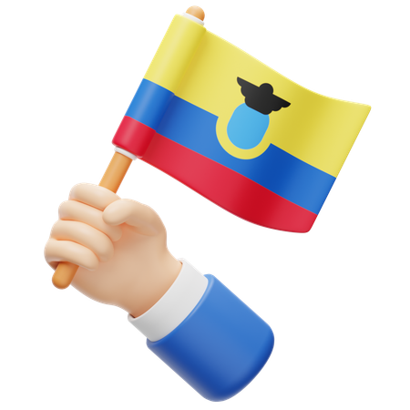 Bandera de ecuador  3D Icon