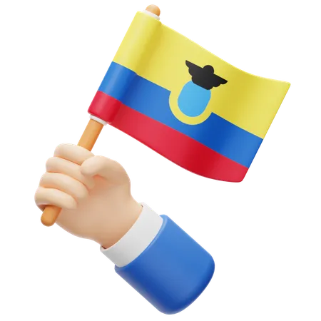 Bandera de ecuador  3D Icon