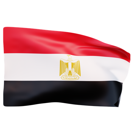 Bandera de egipto  3D Icon