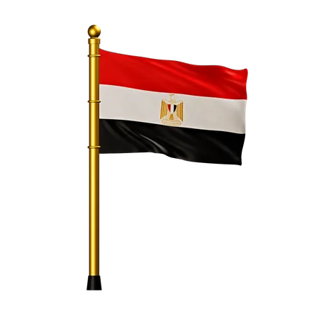 Bandera de egipto  3D Icon