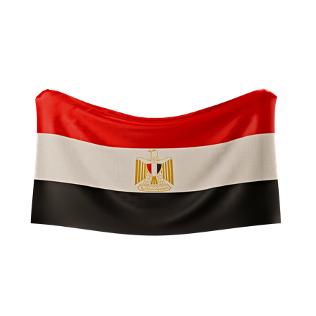 Bandera de egipto  3D Icon