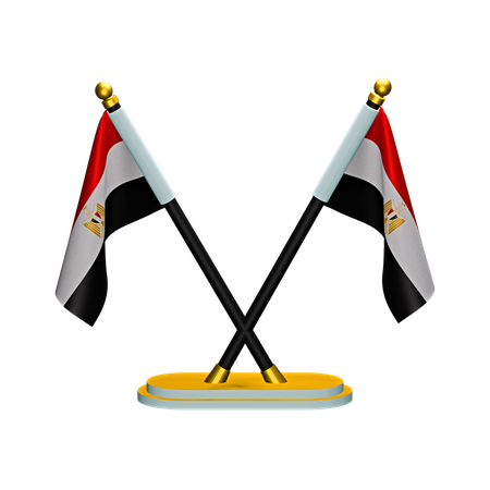 Bandera de egipto  3D Icon