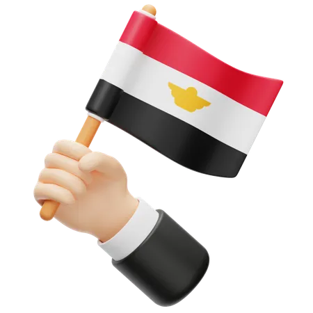 Bandera de egipto  3D Icon