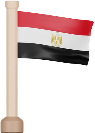 Bandera de egipto  3D Icon