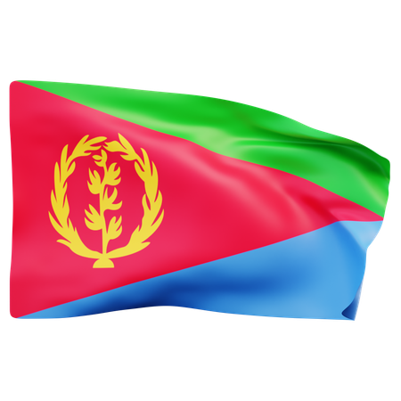 Bandera de eritrea  3D Icon