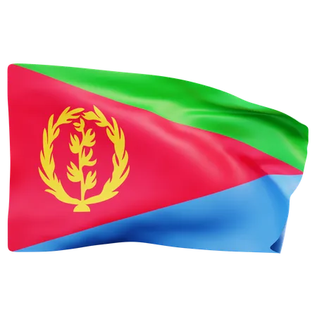 Bandera de eritrea  3D Icon