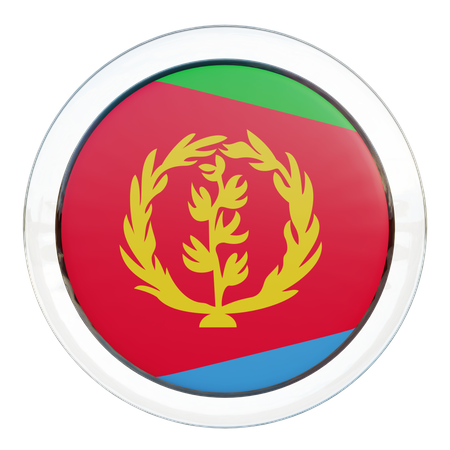 Vidrio de bandera de Eritrea  3D Flag