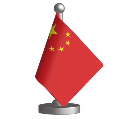 Bandera de escritorio china  3D Icon