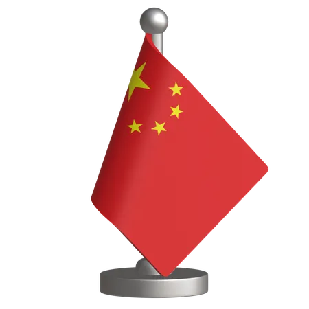 Bandera de escritorio china  3D Icon