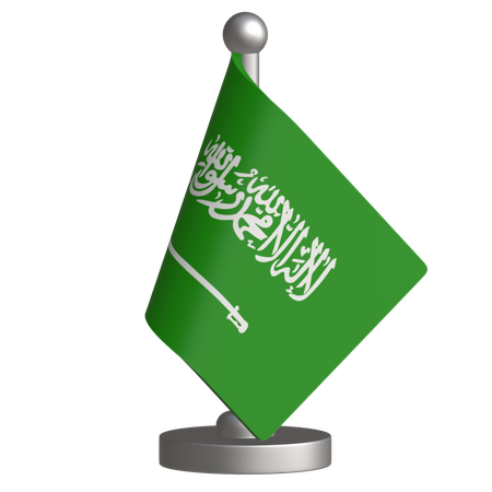 Bandera de escritorio de arabia saudita  3D Icon