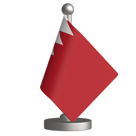 Bandera de escritorio de bahrein  3D Icon