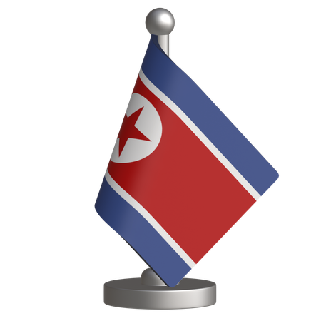 Bandera de escritorio de corea del norte  3D Icon