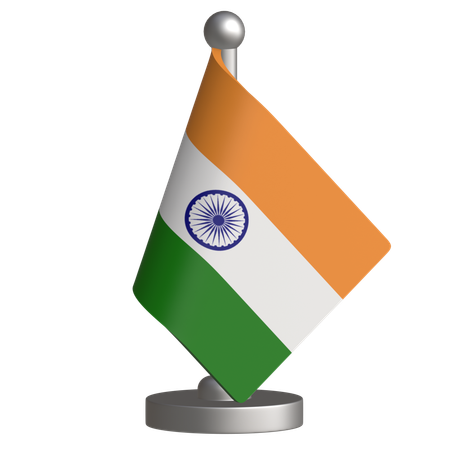 Bandera de escritorio de la india  3D Icon