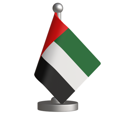 Bandera de escritorio de los emiratos árabes unidos  3D Icon