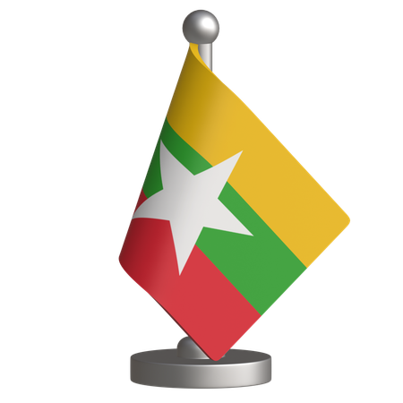 Bandera de escritorio de myanmar  3D Icon