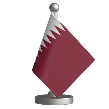 Bandera de escritorio de qatar  3D Icon