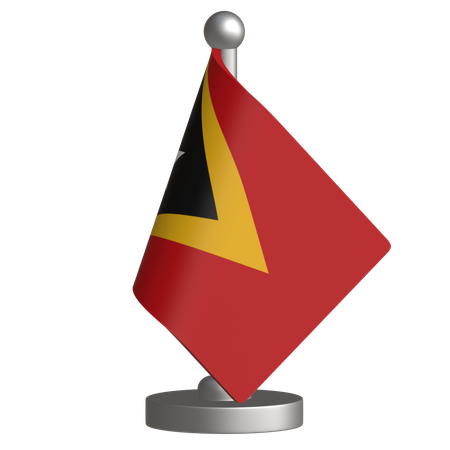 Bandera de escritorio de timor oriental  3D Icon