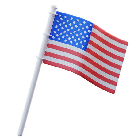 Bandera de estados unidos  3D Icon